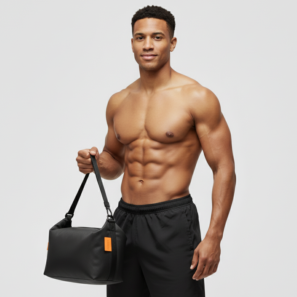 BLK / ORG LUNCHBAG